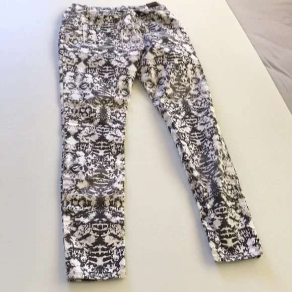 KOOKAI womens 38 high rise skinny stretch jeans black grey white zip front - Picture 15 of 16